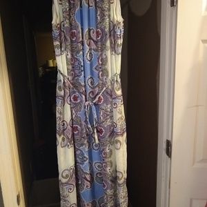 London Times Paisley print halter dress
